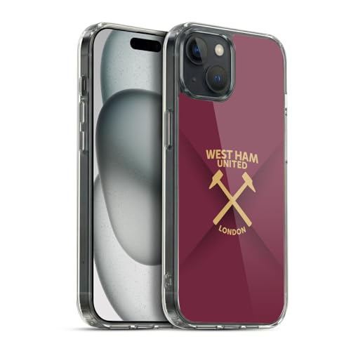 Funda West Ham United FC para iPhone 15 Plus de gel suave marillo