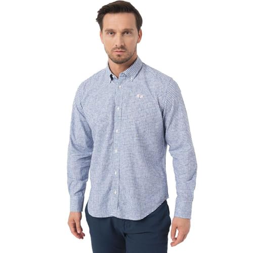Chemise en coton avec logo brodé La Martina motif carreaux raffiné