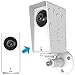 Wyze Cam Pan Protective Case with Wall Mount Bracket, Weather Proof Adjustable for Indoor and Outdoor Anti-Sun Glare and UV Protection Very Easy to Install (White)