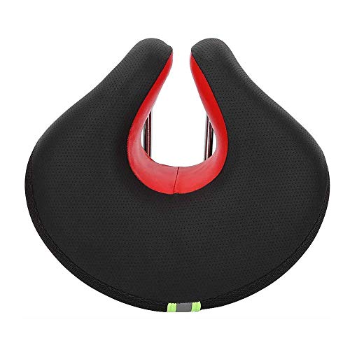 HnF Bike Seat Saddle, Comfortable U Shape Noseless Cycling Bicycle Saddle Seat Outdoor Unisex Wide Big Bum Pad Cushion Replacement Suitable for All Kinds of Bicycles