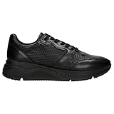 WOJAS - Herren-Sneaker | Narbenleder | Perforierte Einsätze | Perfekt für Aktive Männer | Ganzjährig | 46042-41 - Schwarz, Größe 44