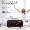 Sonic Blast Digital Alarm Clock Loud Alarm Clock for Heavy Sleepers Bedside Alarm Clock Android & iOS Compatible - Bluetooth Speaker, USB Port AUX Compatible