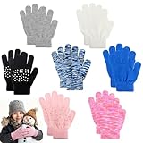 【Tissu Tricoté Extensible】Doté d'un tricot doux et à haute élasticité, le Gants Hiver pour Enfant s'adapte facilement à tous les types de mains, tout en gardant au chaud et sans entraver les activités de l'enfant, Confortable à porter