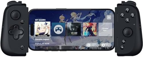 Razer Kishi V2 - iPhone ve Android için USB-C Mobil Oyun Kumandası (Mecha-Tactile Aksiyon Düğmeleri, D-Pad, Analog Çubuklar, 3,5mm Ses Jakı, Düşük Gecikmeli, RGB) Siyah - Görsel 1