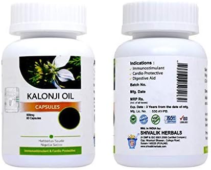 Kalonji Oil-Black Seed-Nigella sativa for Immune System 500mg - 60 Capsules