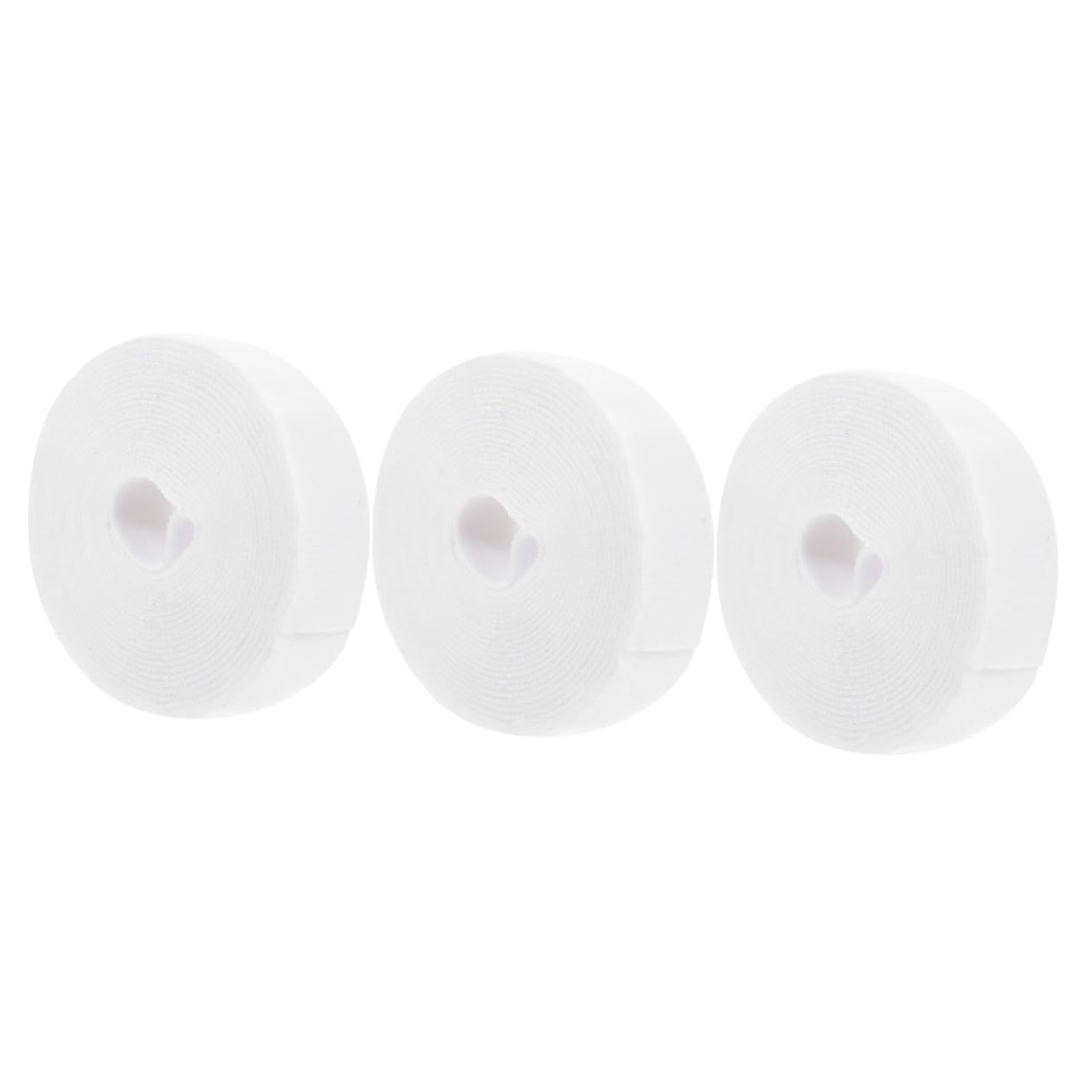 Mikikit 3pcs Hook Loop Tape for Cable Organization Fastening Back Fastening Tape