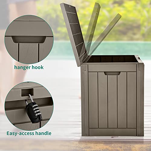 Yitahome 30 Gallon Deck Box, Outdoor Storage Box For Patio Furniture, Pool Accessories, Cushions, Garden Tools And Outdoor, Waterproof Resin With Lockable Lid And Side Handles (Brown) #TOP5