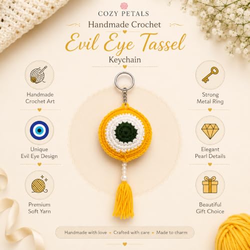 Image of Handmade Crochet Keychain Flower Design