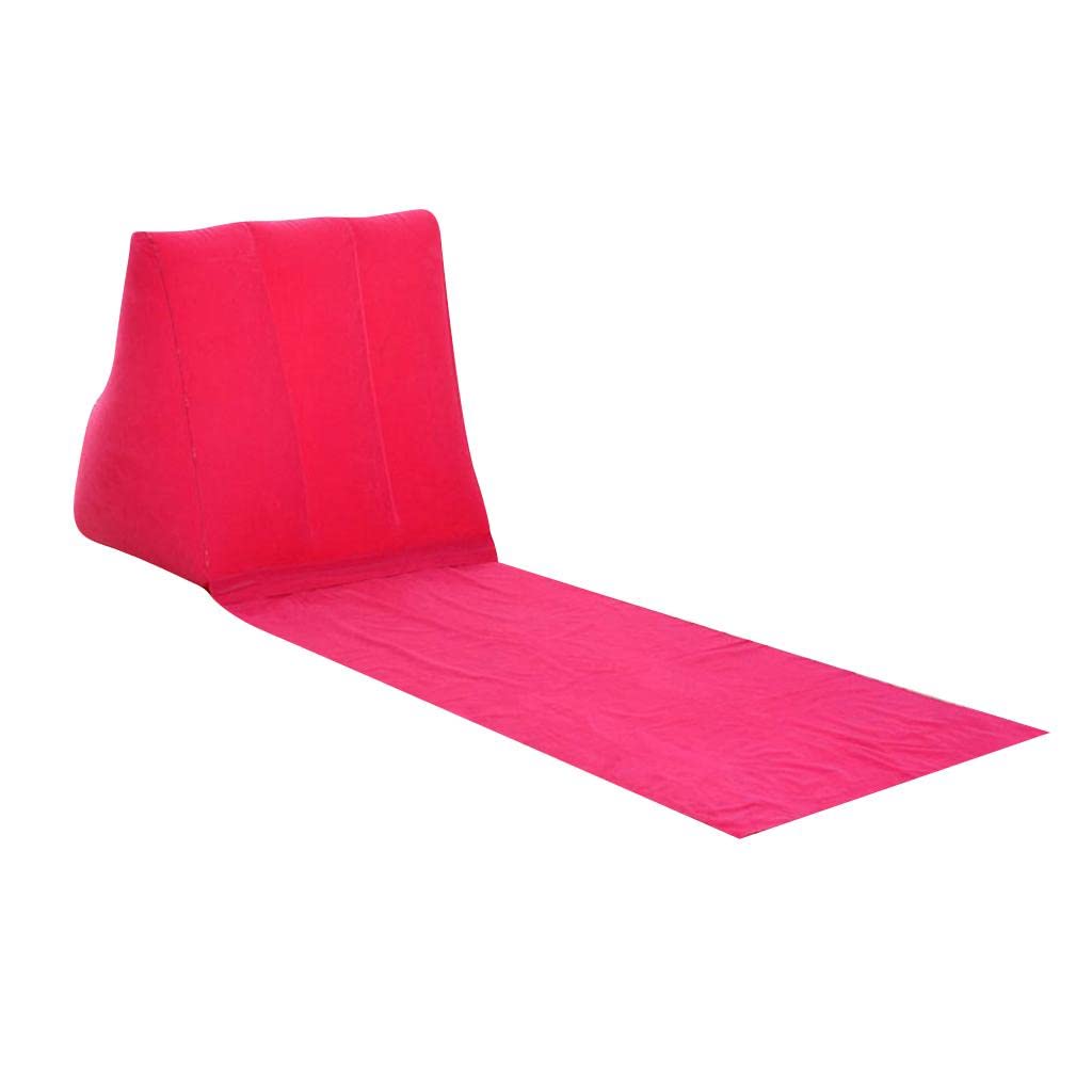 Enakshi® Inflating Beach Camping Lounger Back Pillow Cushion Chair Air Bed Rosered|Sporting Goods | Outdoor Sports | Camping & Hiking | Camping Furniture-image-20