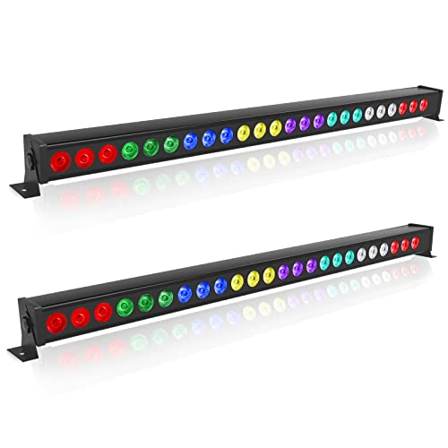 Stage Light Bar,72W 24LEDs RGB Dj Lights Bar, 3 in 1 Wall Washer Light with DMX Control AutoPlay Sound Activated for Christmas Wedding Dance (40 Inches) (2)