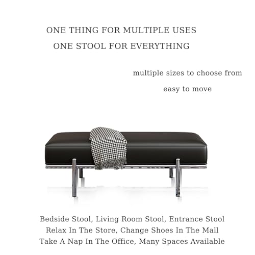 Banc à chaussures capitonné et banc de lit long en acier inoxydable - 5