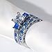 ringheart 2 Rings His and Hers Ring Couple Rings Matching Ring 1.5ct AAA Cz Womens Wedding Ring Sets Tungsten Mens Wedding Bands