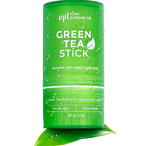 Premium Green Tea Mask Stick - Pore Cleansing Mask - Clay Face Mask - Poreless Deep Cleanse Mask Stick - Green Mask Stick Redness Relief for Face - Facial Masks for Women - Hyaluronic Acid Skin Care