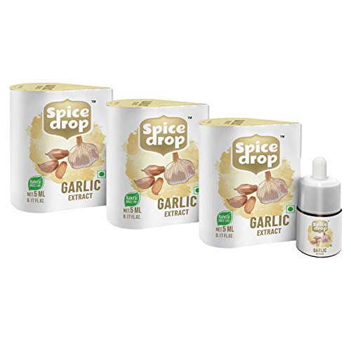 Image of Spice Drop Natural Garlic Extract, for Soups, Pastas , Salads, 180 drops, pack of 3