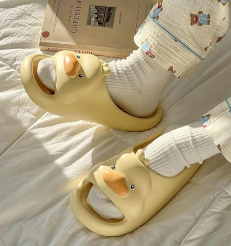 Cartoon Duck Slippers Slides for Women Men Cute Cloud Slides Slipper Unisex Animals Beach Slippers Lightweight Summer Shoes4