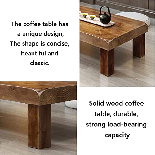 Mesa tatami de café japonesa de madera maciza moderna para salón pequeño 8