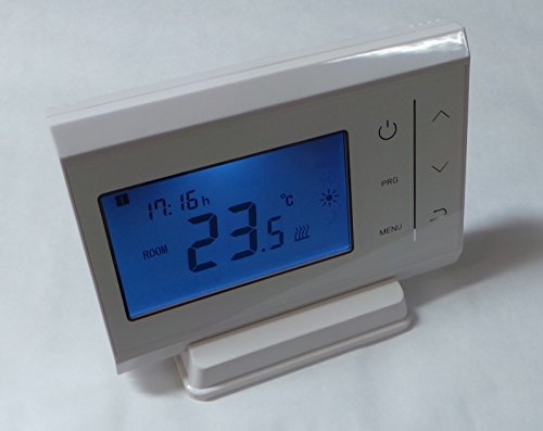 SM- PC, Digital Funk Raumthermostat Thermostat programmierbar Touchkey weiß Serie: TOP #a40-2