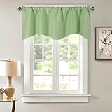 Namzi Grass Green Solid Short Curtain,52 * 18 Inch,1 Piece for Home Living Room Bedroom Window