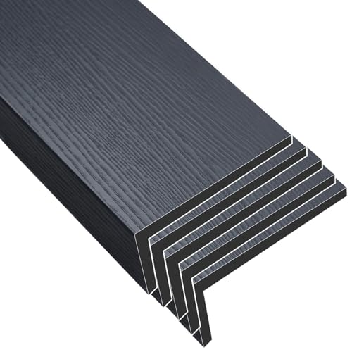 Image of Innovz 5 Pack Black Wire Shelf Cover Wood Look, Pantry Closet Wire Rack Covers for Shelves, Ready to Use Wire Shelving Cover, Storage Shelf Liners Overlay(42x14in(106.7x35.6cm))