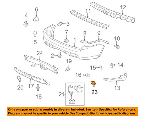 Honda Genuine 39681-TL0-G01ZF Parking Sensor Retainer