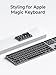 Hagibis Temporary Car Parking Phone Number Card Rotation Hidden Telephone Number Plate Styling for Apple Magic Keyboard with 5 Sets of Numeric Keyboard caps (3-Row)