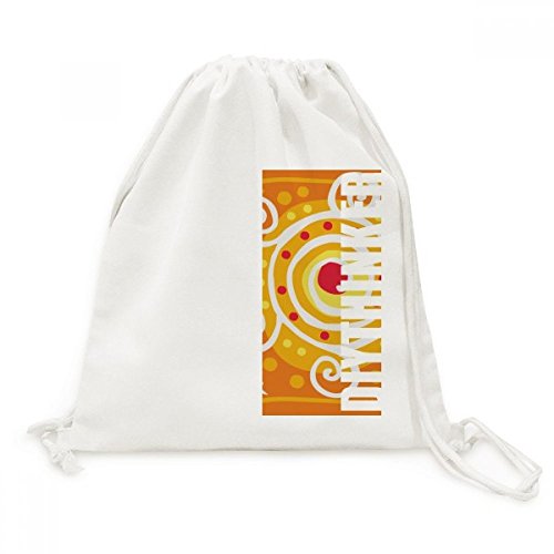 Sac de voyage en toile Mexique totems orange avec cordon finitions soignées