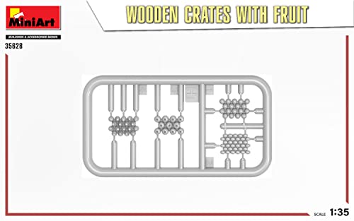 Miniart 1:35 - Wooden Crates with Fruit, Unpainted, Small - Image 4