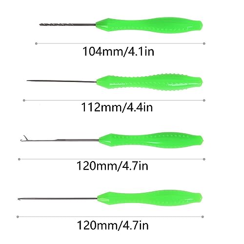 4Pcs Carp Fishing Baiting Rigs Tool Kit Set, Carp Fishing Tackle Kit, Including Hook Needle, Driller, Knot Puller - Image 2
