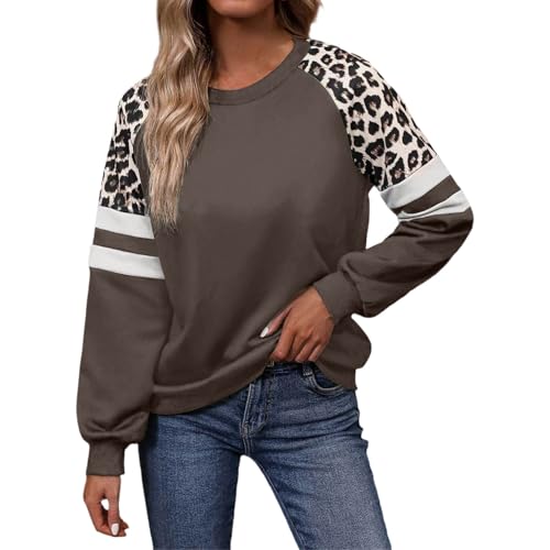 Sweat-shirt manches longues femme imprimé animal décontracté en polaire douce