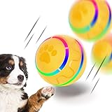 IFurffy Peppy Pet Ball for Dogs with Remote Control, Interactive Dog Toy with Led Flash Lights for Small/Meduium/Large Dogs Breed, Durable Wicked Ball with Motion Activat BPA-Free USB Rechargeable