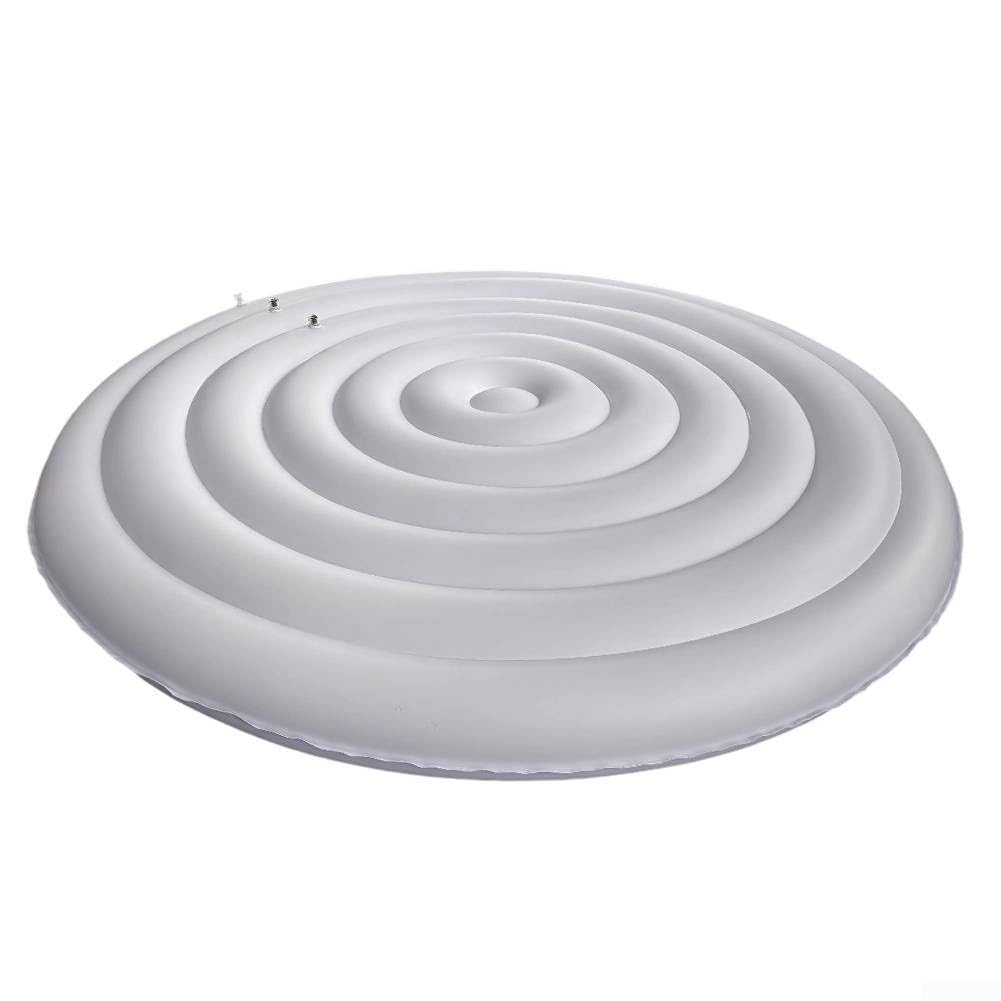 Copertura per Vasca da Bagno Gonfiabile con Isolamento Termico con Dimensioni Regolabili da 128 cm a 180 cm, in PVC a Prova di perdite e Facile Installazione (Bianco Senza H)