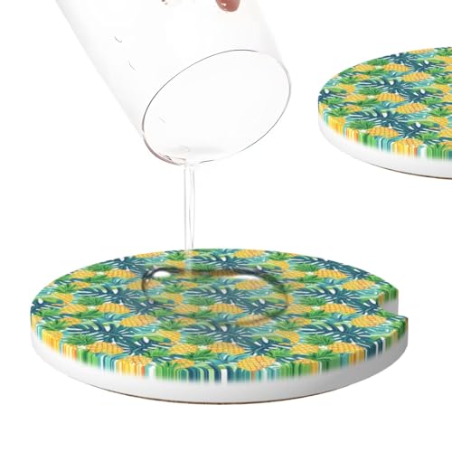 2 Pack Portavasos de Coche Cerámicos 2.56 in Tropical miniatura 4