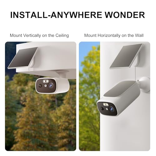 Image of 2K Solar Security Cameras Wireless Outdoor(4 Cams) | 2.4 /5Ghz WiFi, AI Motion Detection, Color Night Vision, SD Card /Cloud Storage, Waterproof, Work with Alexa /Google Home