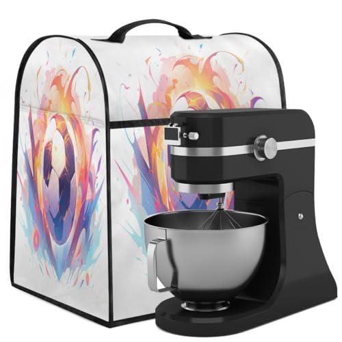 Coffee Maker Cover Colorful Football Pattern Kitchen Appliance Covers Small Appliance Covers Blender Cover Juicer Cover Dust Covers for Kitchen Appliances with Top Handle and Pockets,Washable,C591