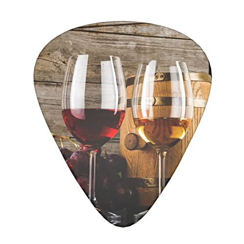 Verres à vin rouge et raisins avec médiators de guitare en bois Ensemble de 12 pièces pour guitare acoustique, guitare… - Les Beatles, Paul McCartney, John Lennon, RIngo Starr, George Harrison Verres à vin rouge et raisins avec médiators de guitare en bois Ensemble de 12 pièces pour guitare acoustique, guitare…