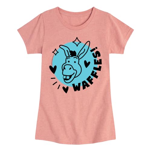 HYBRID APPAREL Shrek - Waffles Donkey - Toddler & Youth Girls Short Sleeve Graphic T-Shirt