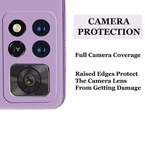 Image of A rtistque Liquid Silicone Matte Shockproof Flexible with Camera Protection Soft Back Cover Case for Mi Redmi Note 11 Pro /Pro Plus 5G - Purple