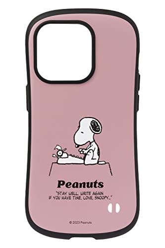 iFace First Class KUSUMI スヌーピー PEANUTS iPhone 14 Pro ケース マット仕上げ (くすみピンク/レター)【アイフェイス 耐衝撃 キャラクター ストラップホール】