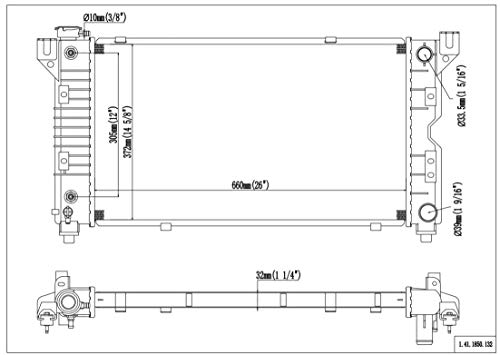 Klimoto Radiator | Fits Chrysler Town & Country Dodge Grand Caravan Plymouth Grand Voyager 2.4 L4 3.0L 3.3L 3.8L V6 | Replaces 040876414068 675-02358A Ch3010163 675-02358A #TOP4