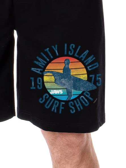 Jaws Mens' Movie Film Amity Island Surf Shop Logo Sleep Pajama Shorts2