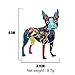 DUOWEI Cute Enamel Dog Brooch Fashion Pet Pins Jewelry Dog Gifts (Black Boston Terrier)