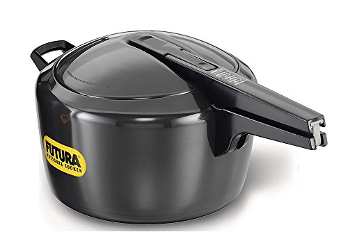 Image of Hawkins Futura 7 Litre Pressure Cooker, Jumbo Design Pan Cooker, Hard Anodised Inner Lid Pressure Cooker, Black (FP7J)