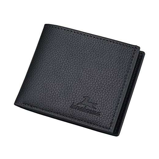 MUFANDUO Slim Wallet for Men with Coin Purse, Minimalist Wallet with Zipper, Bifold Mens Wallets with Credit Card Holder, PU Leather Men's Wallet with Money Clip, Carteras Para Hombres (BLACK)