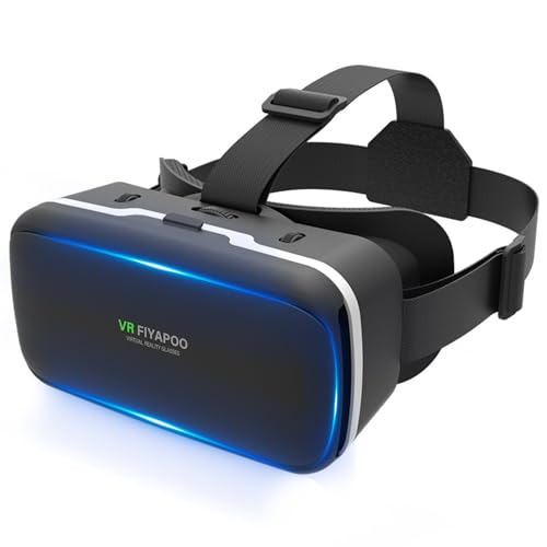 FIYAPOO VR Brille 3D für Handy, 3D Brille Virtuelle Realität,HD VR für Filme & Spiele, Kompatibel mit nahezu Allen Smartphones (4,7-6,7 Zoll)