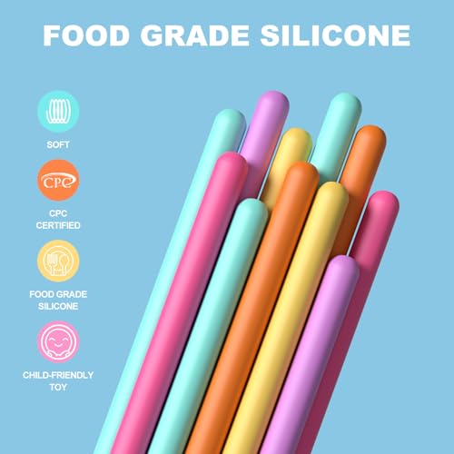 Sensory Fidget Toys for Kids,Silicone Sensory Activity Board for Stress,Soft Worry Toys for Calm Down Corner Supplies,Play Therapy ,Portable Travel Bag & 15 Strings,Simple Dimple Fidget Toys - Image 6