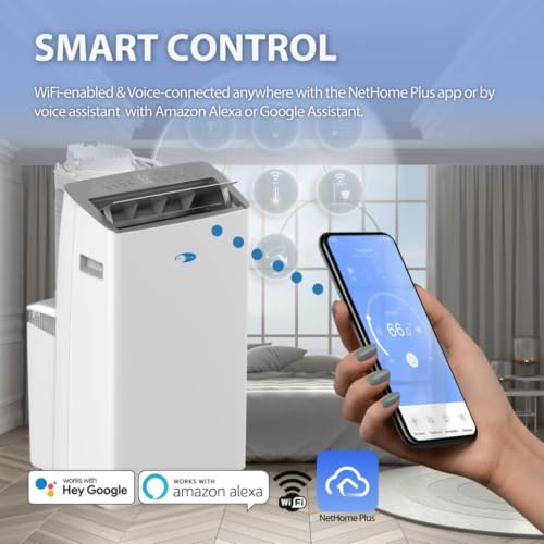 Image of Whynter Portable Air Conditioner & Heater Inverter 14,000 BTU ARC-1230WNH | Built In Dehumidifier with Auto Drain, Cool, Dehumidify and Fan Modes, Cools and Dehumidifies Rooms with Easy Setup