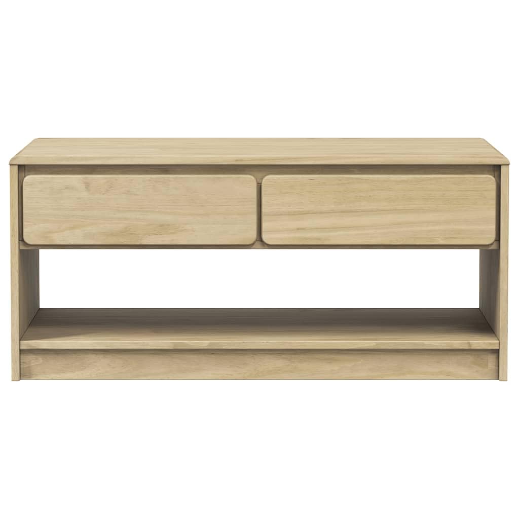 Homgoday Tavolino da caffè SAUDA in rovere 99 x 55 x 45 cm in legno di pino massiccio, tavolino da tè per soggiorno, sala d'accoglienza degli ospiti, camera da letto e ufficio