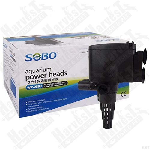 Sobo WP-2880 Aquarium Submersible Pump [ AC 220-240V 50/60Hz 25W H.MAX:1.5M F.MAX:1800L/HR ] - Central Fish Aquarium (B08S31KW8M) Amazon Price History, Amazon Price Tracker