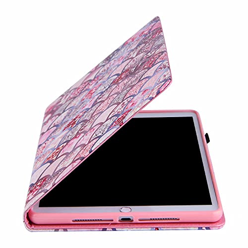 Ttimao Hoesje voor iPad 10.2" (2020)(2019)/iPad Air (3rd Gen) 10.5" 2019/iPad Pro 10.5" 2017 PU-Leer Flip Wallet met Standaardfunctie en Potloodhouder Automatische Slaap/Waakstand-Roze Schalen - Image 6