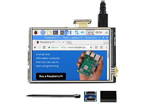 3.5 Inch LCD IPS Display Resistive Touch Screen 480x320 Hardware Resolution HDMI Interface for Raspberry Pi 4B 3B+ 3B 2B Zero Zero W Support Raspbian Ubuntu System